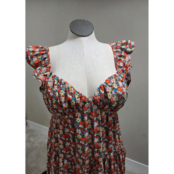 Floral Tiered Maxi Dress By English Factory Size S - Picture 2 of 12